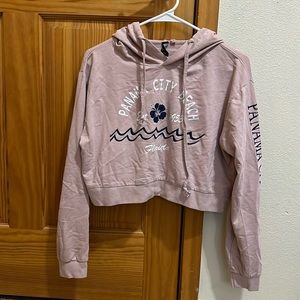 Womens large cropped hoodie (panama city beach)